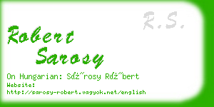 robert sarosy business card